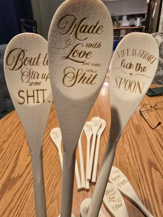 Engraved Wooden Spoon - Snarky