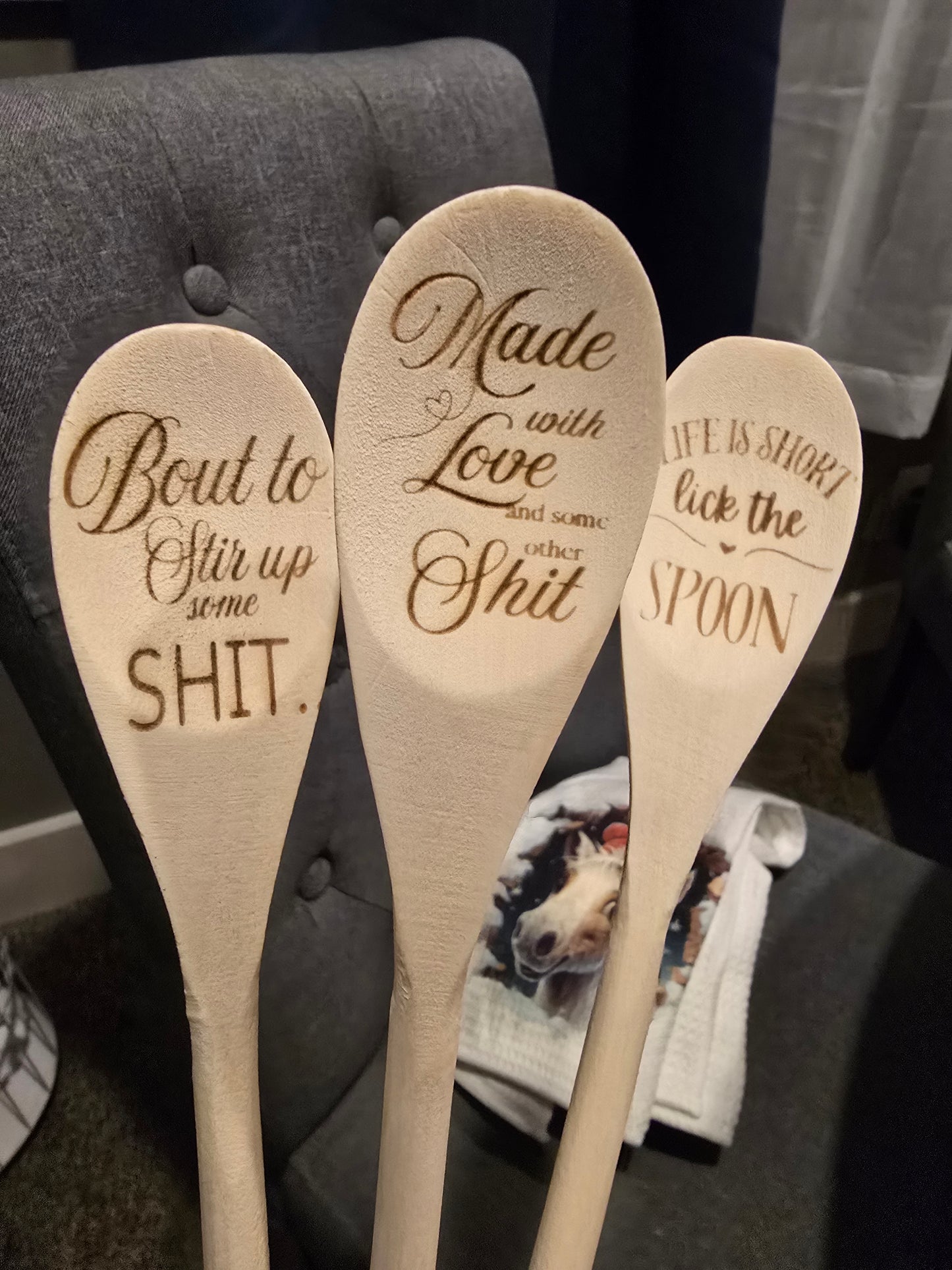 Engraved Wooden Spoon - Snarky